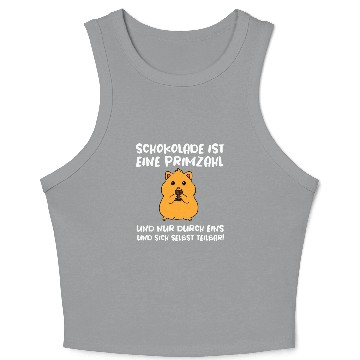 Discover Chocolate Is Prime Number German Crop Tank Top