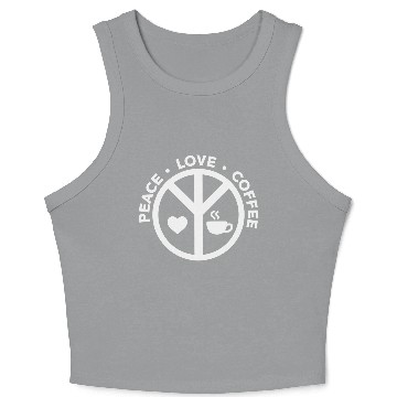 Discover Peace Love Coffee Crop Tank Top