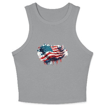 Discover Patriotic Flow Crop Tank Top