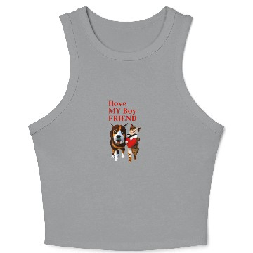 Discover love my boy friend Crop Tank Top