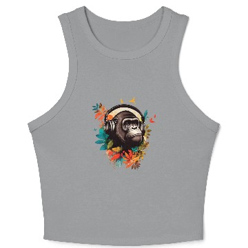 Discover Gorilla DJ Jungle Crop Tank Top