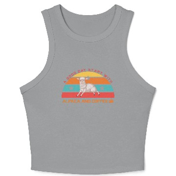 Discover Alpaca and coffee Crop Tank Top