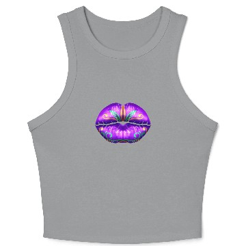 Discover Purple Lips For Mardi Gras Crop Tank Top
