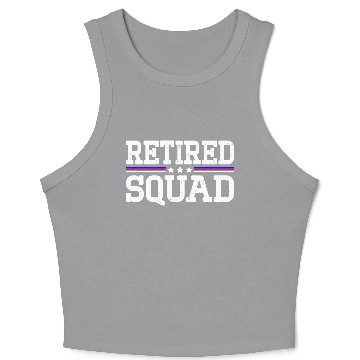 Discover Retirement Patriotic US Flag Retired Squad Crop Tank Top