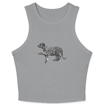 Discover Amur tiger cub Crop Tank Top