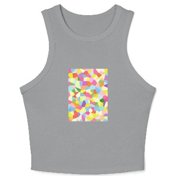 Discover Bright Colored Crystals. Crystal Pattern Crop Tank Top