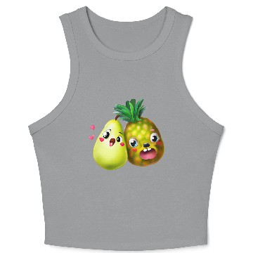 Discover Pineapple pear love - cute fruit design Crop Tank Top