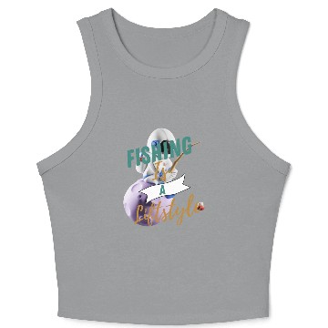 Discover Fishing It's a Lifestyle Crop Tank Top