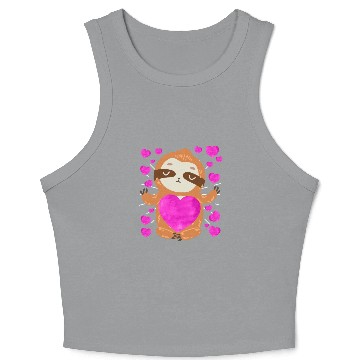 Discover Couple love you my sloth Valentine's Day Crop Tank Top