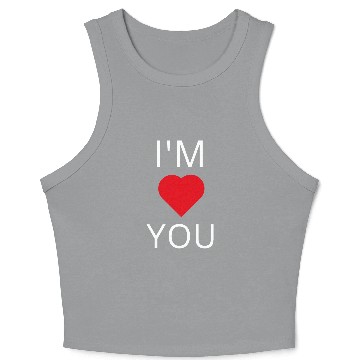 Discover I'M LOVE YOU Crop Tank Top