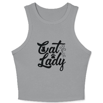 Discover Funny design for cat lovers Crop Tank Top