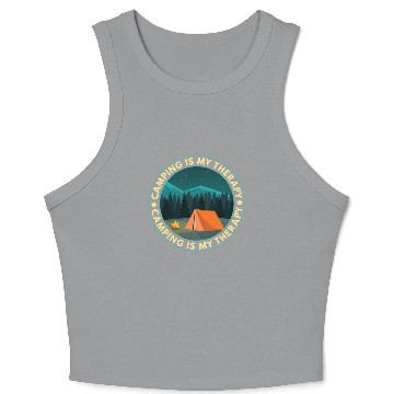 Discover Camping is my therapy Crop Tank Top