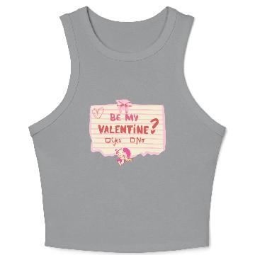 Discover Be my Valentine? Yes/No Crop Tank Top