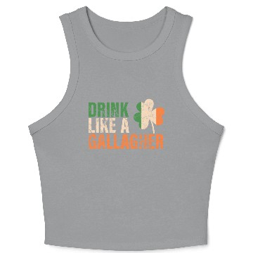 Discover Drink Like A Gallagher St Patricks Drinking Jacket Crop Tank Top