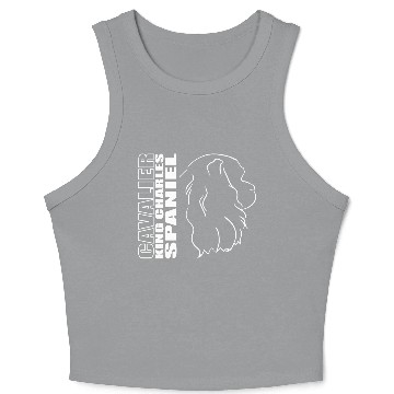Discover Cavalier King Charles Spaniel Profile dog mom Crop Tank Top