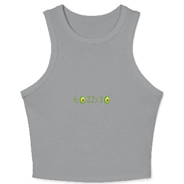 Discover Funny Avocado Avogadro' Number Crop Tank Top