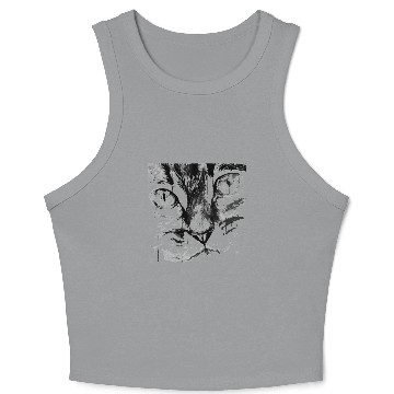 Discover cat face Crop Tank Top
