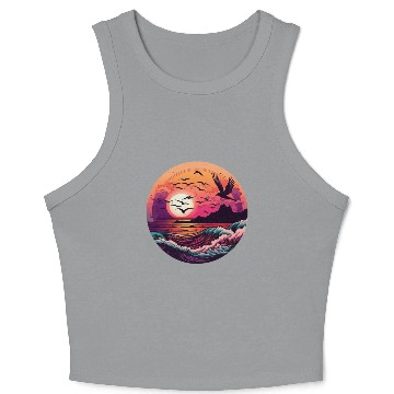 Discover Beautiful Sunset Crop Tank Top