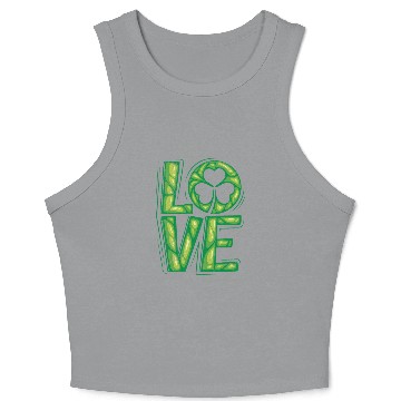 Discover Shamrock lucky charm St. Patrick's Day Crop Tank Top