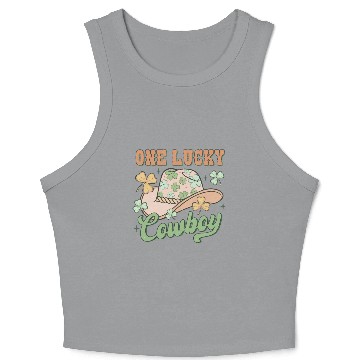 Discover One lucky cowboy St Patricks Day Crop Tank Top