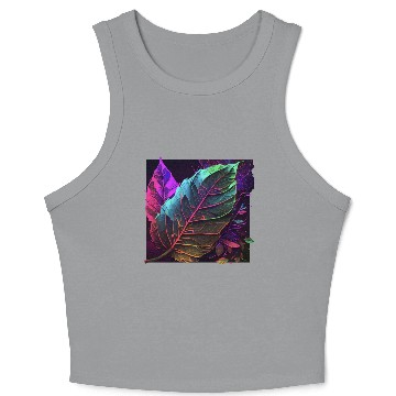 Discover Vibrant Leaf Synthwave Crop Tank Top