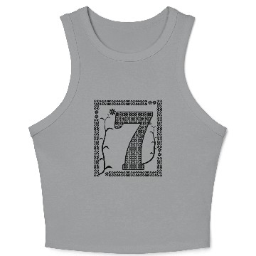 Discover 7th floral number artistic Crop Tank Top