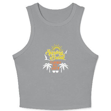 Discover Spring Break Teacher off duty holiday Spring Break Crop Tank Top