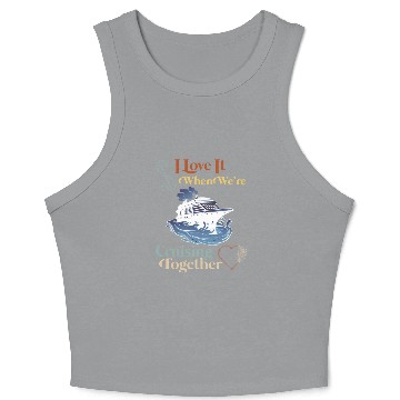 Discover Cruising Together Cruise Vacation Spring Break Crop Tank Top