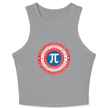 Discover Captain Pi Superhero Shield Crop Tank Top