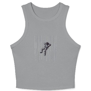 Discover Astronaut in Digital Space Crop Tank Top