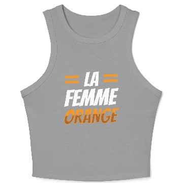 Discover La Femme Orange Crop Tank Top