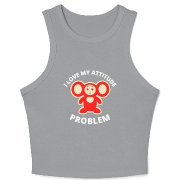 Discover i love my attitude problem Crop Tank Top