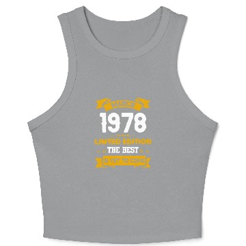 Discover March 1978 Birthday Surprise Crop Tank Top