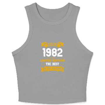 Discover March 1982 Birthday Surprise Crop Tank Top