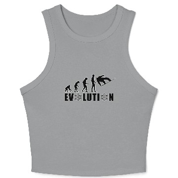 Discover Evolution of Humanity Snowflake Design Crop Tank Top