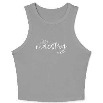 Discover Cute Maestra Spanish Teacher Crop Tank Top