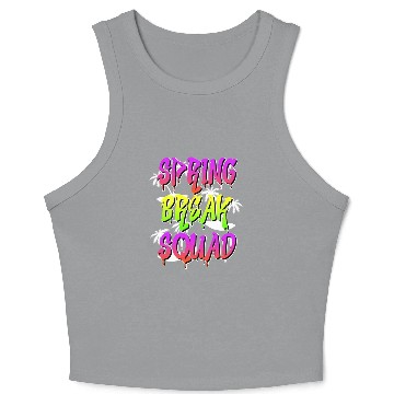 Discover Spring Break Squad Summer Vacation Spring Break Crop Tank Top