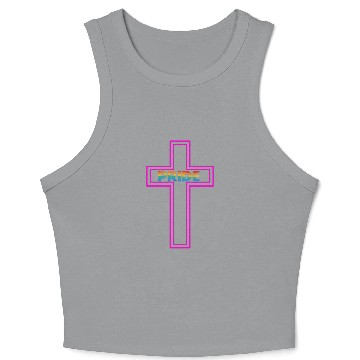 Discover Pride Cross pride month Crop Tank Top