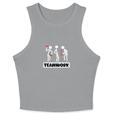 Discover Teamwork Summer Vacation with Friends Spring Break Crop Tank Top