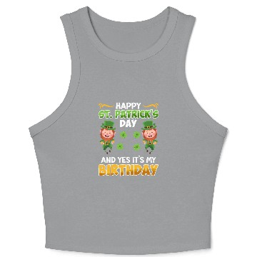 Discover St. Patrick's Day Birthday Crop Tank Top