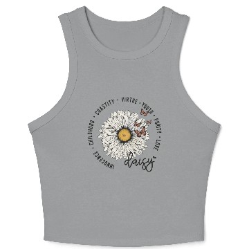 Discover Inspirational Daisy Flower Crop Tank Top
