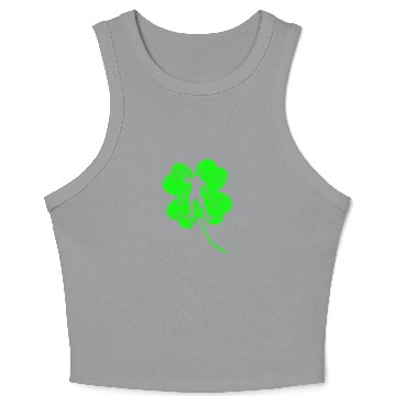 Discover Biathlon St. Patrick's day shamrock Crop Tank Top