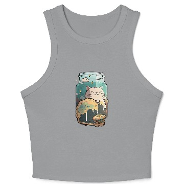 Discover Cat in the Cookie Jar Crop Tank Top