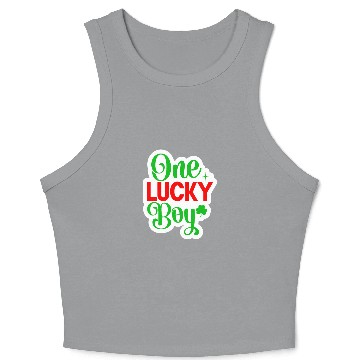 Discover One Lucky Boy Crop Tank Top