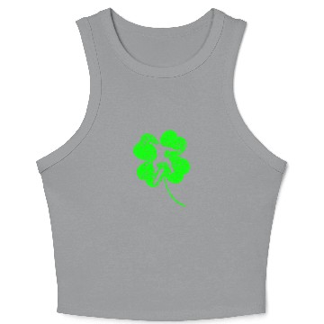 Discover Skater St. Patrick's day shamrock Crop Tank Top