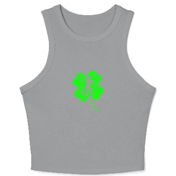 Discover Soccer St. Patrick's day shamrock Crop Tank Top