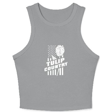 Discover Tulip Gardening Us Flag Tulips Crop Tank Top