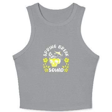 Discover Spring Break Squad Summer Vacation Spring Break Crop Tank Top
