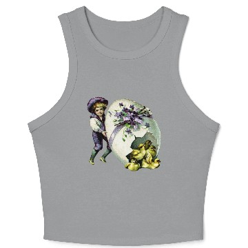 Discover Vintage Easter Crop Tank Top