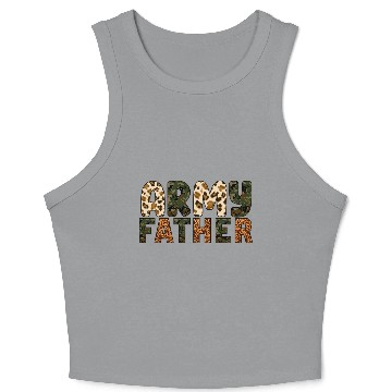 Discover Army Father Sublimation Crop Tank Top